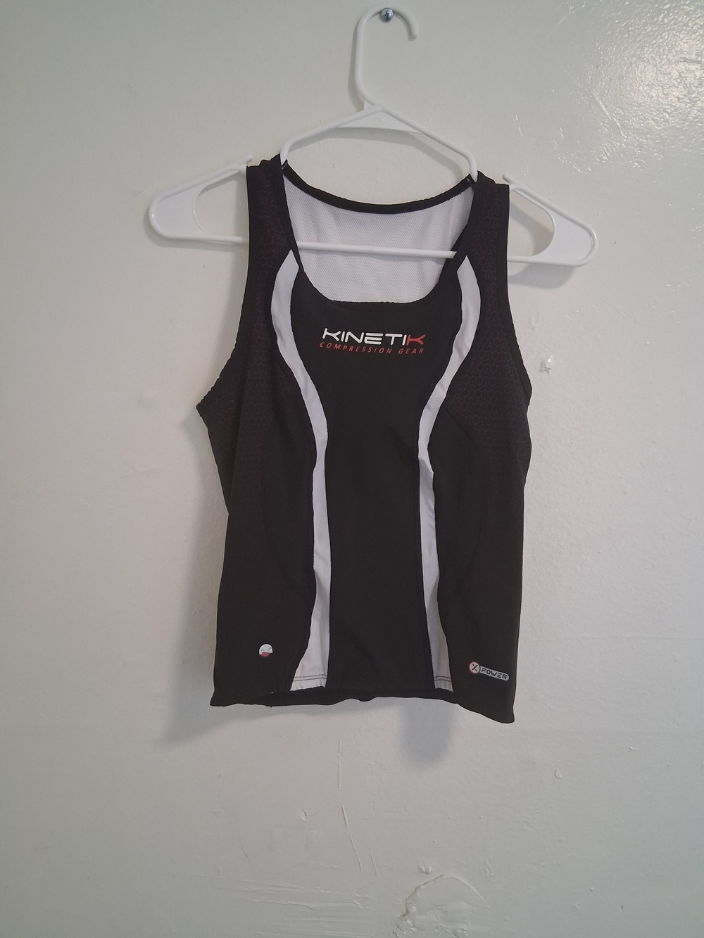 Kinetix Black and White Athletic Compression Tank